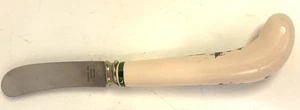 VTG Spode Christmas Tree Hollow Handle Butter Spreader Sheffield England Xmas - Picture 1 of 2