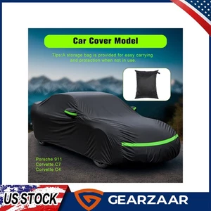 Full Car Cover For Corvette C4 with Lock Waterproof 210T Outdoor Dust Dirt - Picture 1 of 9