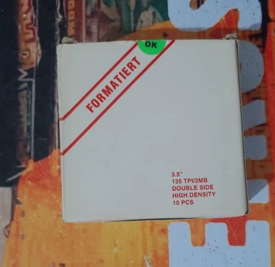 10 x Leerdisketten 3,5 Zoll No-Name 135 TOI DS HD NEU OVP IBM PC - Bild 1 von 2