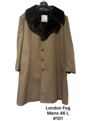 Casaco masculino London Fog, marrom com forro de pele sintética chocolate 46L - Imagem 1 de 4
