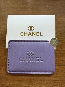 Chanel Mirror With Lavender Vegan Leather Cover Gift Envelope Included - Picture 1 of 8