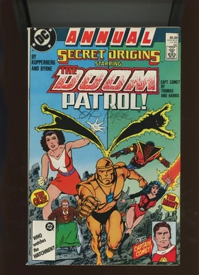 (1987) Secret Origins Annual #1: SIGNED (TWICE) BY JOHN BYRNE! (7.0/7.5) - Image 1 of 4