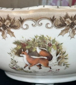 Cracker Barrel WOODLAND FOX 10" Serving Bowl Susan Winget Stoneware Buy 3 Or 1 - Picture 1 of 8