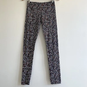 Blaa Finland Womens Organic Cotton Leggings Size S Ditsy Print Black Brown White - Picture 1 of 13