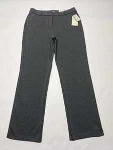 Neu mit Etikett Dana Buchman grau gerade mittelhohe lässige Anzughose Größe 12 Büro adrett - Bild 1 von 24