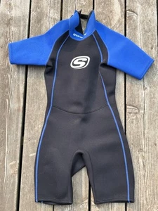 Stearns Women's Medium Black Blue Short Sleeve Shorty Wet Jet Ski Suit - Picture 1 of 5