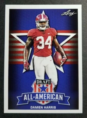 2019 Leaf DRAFT #77 Damien Harris Alabama/ PATRIOTS ALL-AMERICAN card NM/MT - Image 1 of 2
