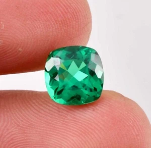 Flawless Natural 5 x 5 Green Zambian Emerald Loose Gemstone (GIT) Certified) - Picture 1 of 6