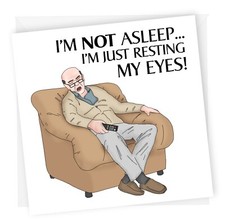 Just Resting My Eyes, Funny Card for Dad, Funny Birthday Card Dad, Husband, Him