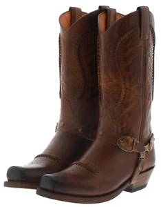 Sendra Boots 3434 Evo Tang Unises Bottes de cowboy Bottes en cuir Bottes de motard Marron - Photo 1/10