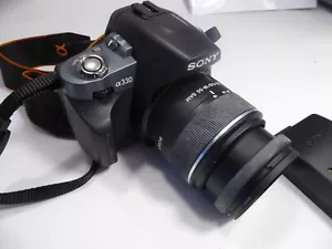 Sony A330 DSLR Camera 10.2MP with 18-55mm lens + battery + charger tested fully - Picture 1 of 8