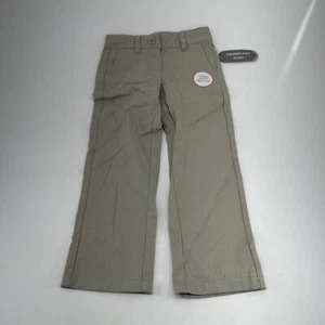 Wonder Nation School Uniform Pants Girls Size 4 Khaki Adjustable Waist Stretch - Picture 1 of 6