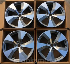 21" 5 SPOKE WHEELS RIMS FITS 2005-2014 AUDI Q7 21X9.5 OFFSET46 5X130 71.56 GRAY