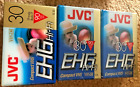 3 x JVC Compact VHS C EHG Hi-Fi TC-30 Blank Tapes  (90 Min. Ea) Brand New