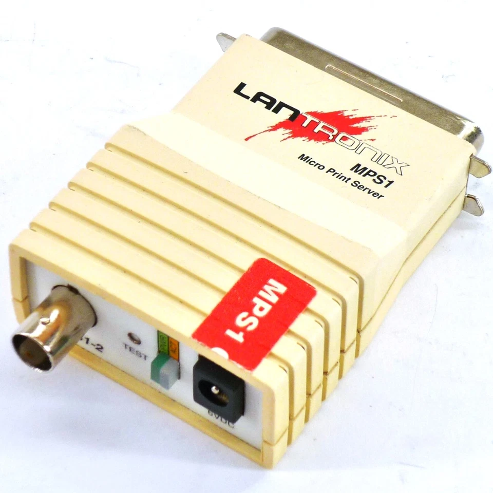 Lantronix MPS1-2 Parallel Printserver 36-pin Centronics BNC ~mit Rechnung - Bild 1 von 3