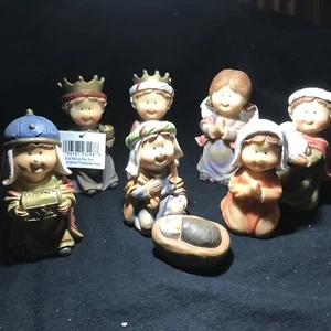 8 Piece Young’s Resin Nativity kids set New In Box. - Picture 1 of 10