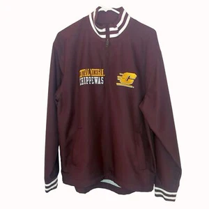 Champion CMU Central Michigan University Chippewas Size M 1/4 Zip Wind Jacket - Picture 1 of 4