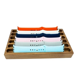 Walnut Watch Band Organizer for Apple Watch - Watch Stand Display - Band Holder - Picture 1 of 8