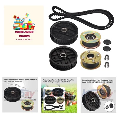 Kit de poleas 131-4529 con correa 120-3335 y piñón 121-9100 para Toro 30" Time M... Foto 1 de 4