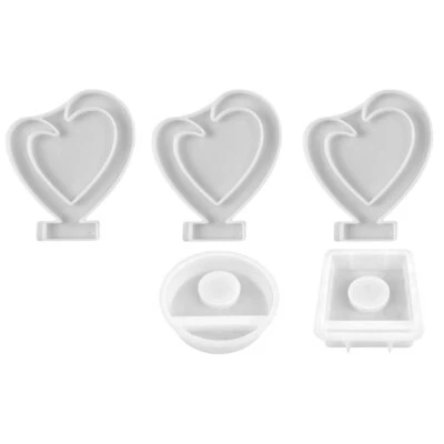 Love Shape Holder Molds Craft Decorative Molds Candlestick Silicone Molds - Image 1 of 4