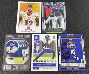 Rashod Bateman 5 Card lot Score, playbook, contenders, chronicles, Ravens RC B20 - Picture 1 of 2