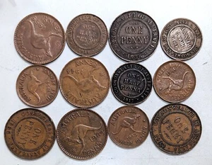 Lote de colección de monedas de medio centavo Dozen Australia (F5477) - Imagen 1 de 1