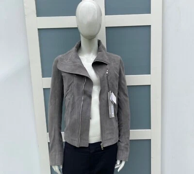 Rare & Gorgeous Rick Owens SS15 Slim Fit Suede Leather Dark Dust Geo Jacket - image 1 of 4