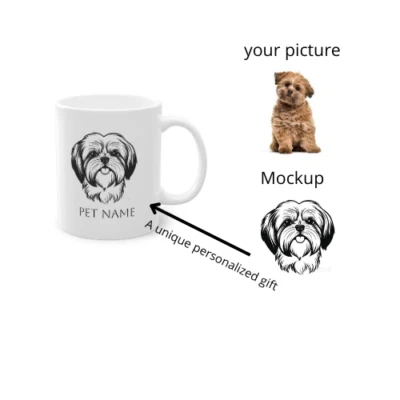 Taza personalizada, taza con un modelo de tu mascota, regalo Foto 1 de 3