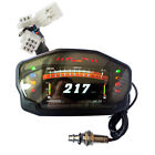 Universal Lcd Digital Motorcycle Speedometer Tachometer Odometer Fuel Gauge A8