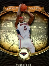 2008-09 Topps Treasury Refractors Gold Hawks Basketball Card #5 Josh Smith
