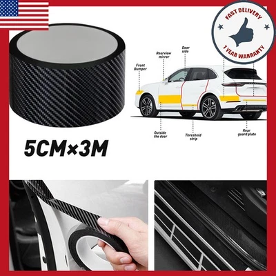 Cubierta antiarañazos 3M*5CM calcomanía protectora fibra carbono universal Foto 1 de 4