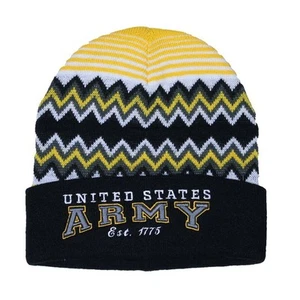 U.S. Army Est 1775 Black Stripe Knit Watch Cap Beanie - Picture 1 of 1