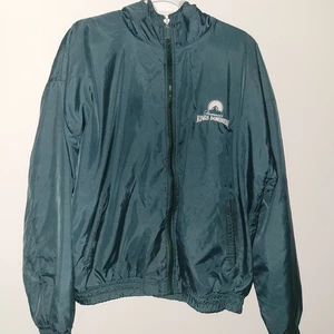Vintage Paramount's Kings Dominion Full Zip Hooded Jacket Men's Size Large Green - Picture 1 of 7