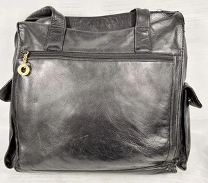 Perlina New York Black Double Handle Large Tote Bag - Picture 1 of 24
