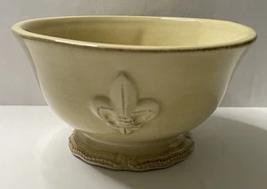 Artimino Fleur De Lis Cream Soup Salad Bowl Earthenware 6 Inch Party Dining - Imagen 1 de 7