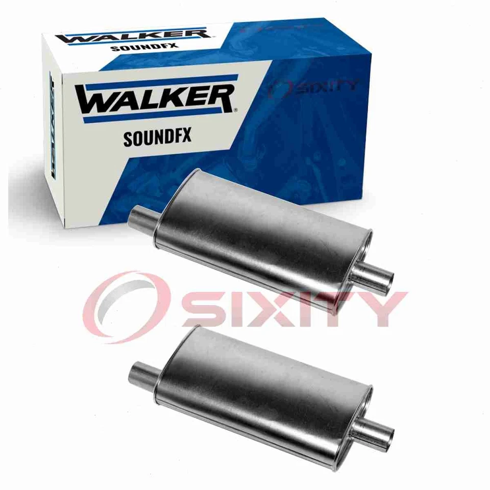 2 pc Walker SoundFX Exhaust Mufflers for 1968-1974 Plymouth Road Runner 5.2L oy - Image 1 of 4