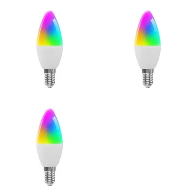 3X Tuya E14  Bulb Dimmable Five-Way Spiral Candle Bulb WiFi RGB Bulb Remote1850 - Image 1 of 4
