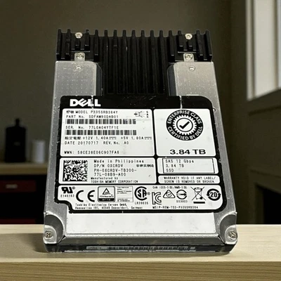 DELL  3.84TB SSD 12GB/S SAS PX05SRB384Y 0XCRDV SDFAM80DAB01 SSD 100% Health - Image 1 of 4