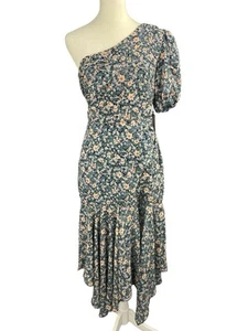 New ASTR The Label Santorini One Shoulder Floral Print Midi Dress Size Small - Picture 1 of 6