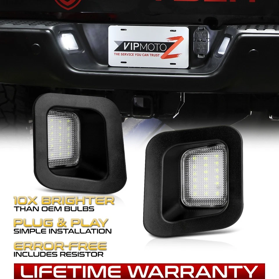 For 03-18 Dodge Ram Truck BUILT-IN RESISTOR LED License Plate Light Full Housing - Изображение 1 из 4