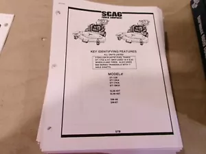 SCAG POWER EQUIPMENT PARTS MANUAL MODELS ST-12B ST-13KA ST-17KA ST-18KH SLM-40T - Picture 1 of 1