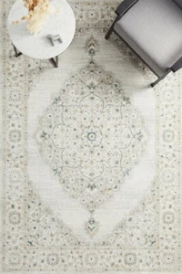 EMORI 77 GREEN RUG Grey Rug Carpet Floor Large Mat - Picture 1 of 9