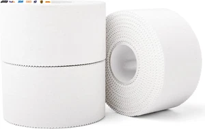 (3 Pack) White Athletic Sports Tape, Very Strong Easy Tear No Sticky Residue Tap - Picture 1 of 7