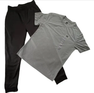 NEW!! Men’s 2 pack Set Joggers/ Tee RUSSELL ATHLETIC Size L Grey/Black - Picture 1 of 12