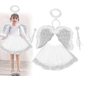 Angel Costume for Girls Dress up Halloween Cosplay Costumes for Birthday Holiday - Picture 1 of 12