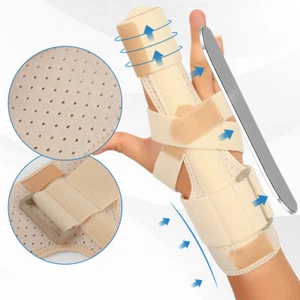 Relief Finger Trigger Splint Brace Straightening Curved Locked Mallet Fortemotus - Picture 1 of 12