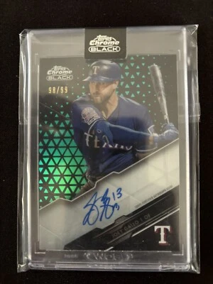 2020 Topps Chrome Black MLB Joey Gallo #CBA-JYG 98/99 Auto - Image 1 of 2