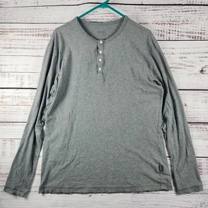 Patagonia Camicia Uomo Daily Henley L Grigio Cotone Organico Manica Lunga Leggera - Foto 1 di 8