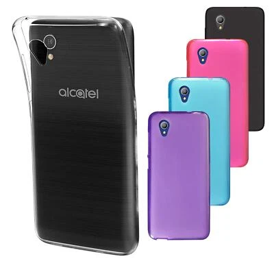 For Alcatel 1 5033X New Genuine Black Clear Gel Silicone Phone Case Cover