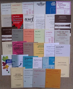 SHEET MUSIC & BOOKLETS FOR CLARINET - SOLOS, DUETS, TRIOS, QUARTETS & CHOIR - Picture 1 of 37